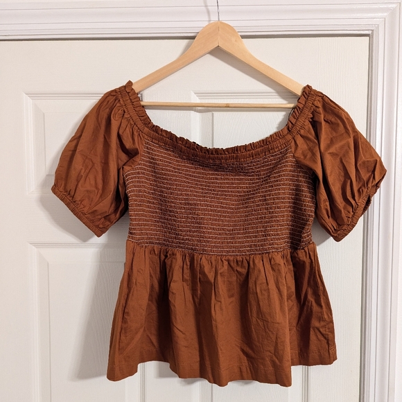 Old Navy Tops - Old navy brown top boho hippie size XL